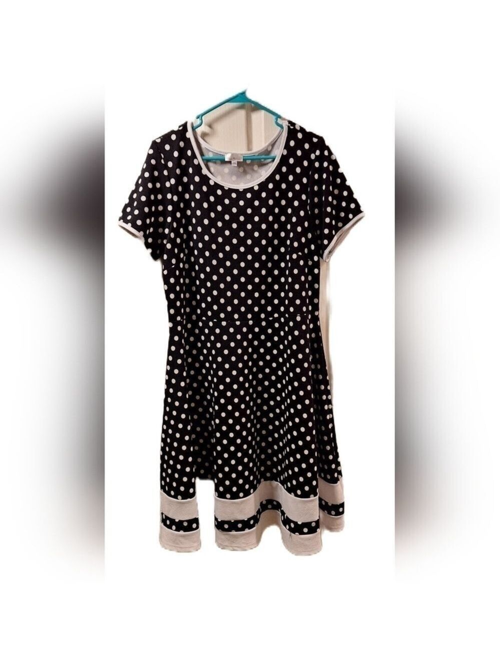 Olivia Matthews Black White Polka Dot Dress Size 2X